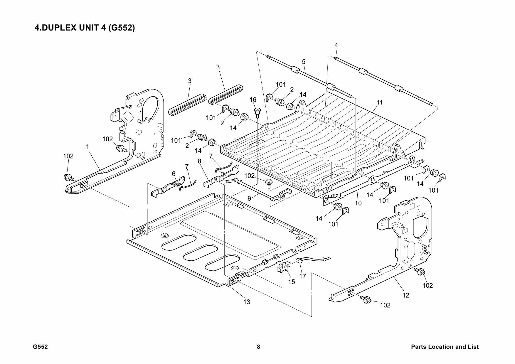 RICOH Options G552 DUPLEX-UNIT Parts Catalog PDF download-6 RICOH Options G552 DUPLEX-UNIT Parts Catalog PDF download-6